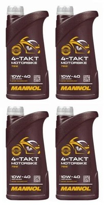 4l Mannol 7812 Motoröl Motorbike 4-Takt 10W-40 4x1l 