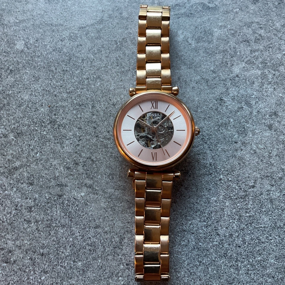Fossil Tailor ME3175 Automatic Women's Rose Gold Tone Watch 35mm Case B-N - Image 2 of 4