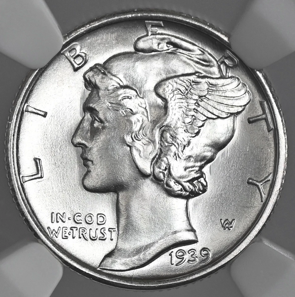 1939-S  10C  MERCURY SILVER DIME  "SAN FRANCISCO MINT"  NGC MS66 #8345184-021 - Image 2 of 4