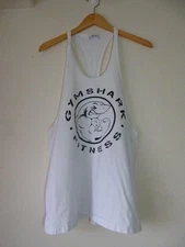 Gymshark Tank Top Men Legacy Stringer Large White Bodybuilding Fitness Racerback