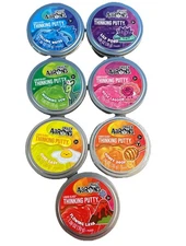 7 Pack of Retired Putty - Aaron's Crazy Liquid Glass Thinking Putty 1.06 oz