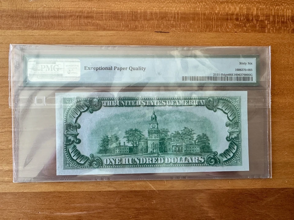 $100 1928A St. Louis FRN. Fr. 2151-Hdgs. TOP POP. QUALITY NOTE. PMG 66 EPQ - Image 2 of 2