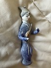X-RARE Very Old Set of 5 Chinese Blue Glass Musicians Each Different,  Beautiful — photo 5