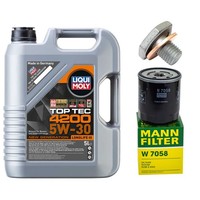 MotoröL Filter Set Liqui Moly 5W-30 5 Liter + ÖLablassschraube FüR CitroëN Xsara