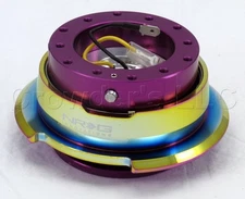 NRG Steering Wheel Quick Release Hub Kit Gen 2.8 Purple with Neochrome Ring NEW