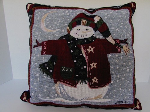 Weihnachten Urlaub Wandteppich Überwurf Kissen Schneemann von Jerinley 15" - Bild 1 von 10
