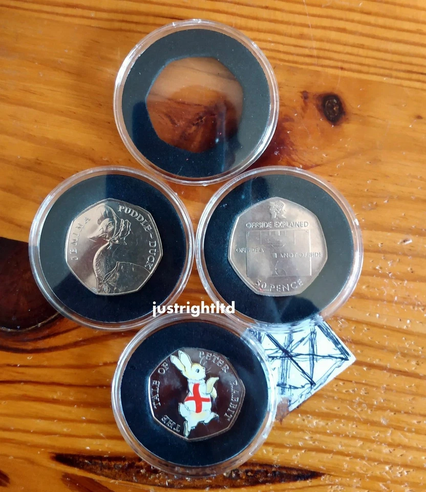 30 X 40mm Clear Plastic Capsule Holder With Insert Foam For 50p fifty pence