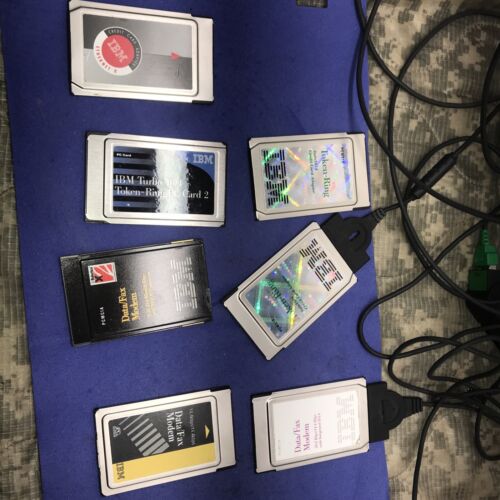 7- vintage PCMCIA Cards
