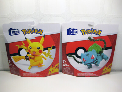 Mattel Mega Construx Pokemon: Pikachu (GMD31) + Bulbasaur (GVK83) NEU & OVP