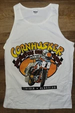 Vintage Motorcycle Cornhuskers Championship Tank 1996 Grand Nationals Sz Mens L