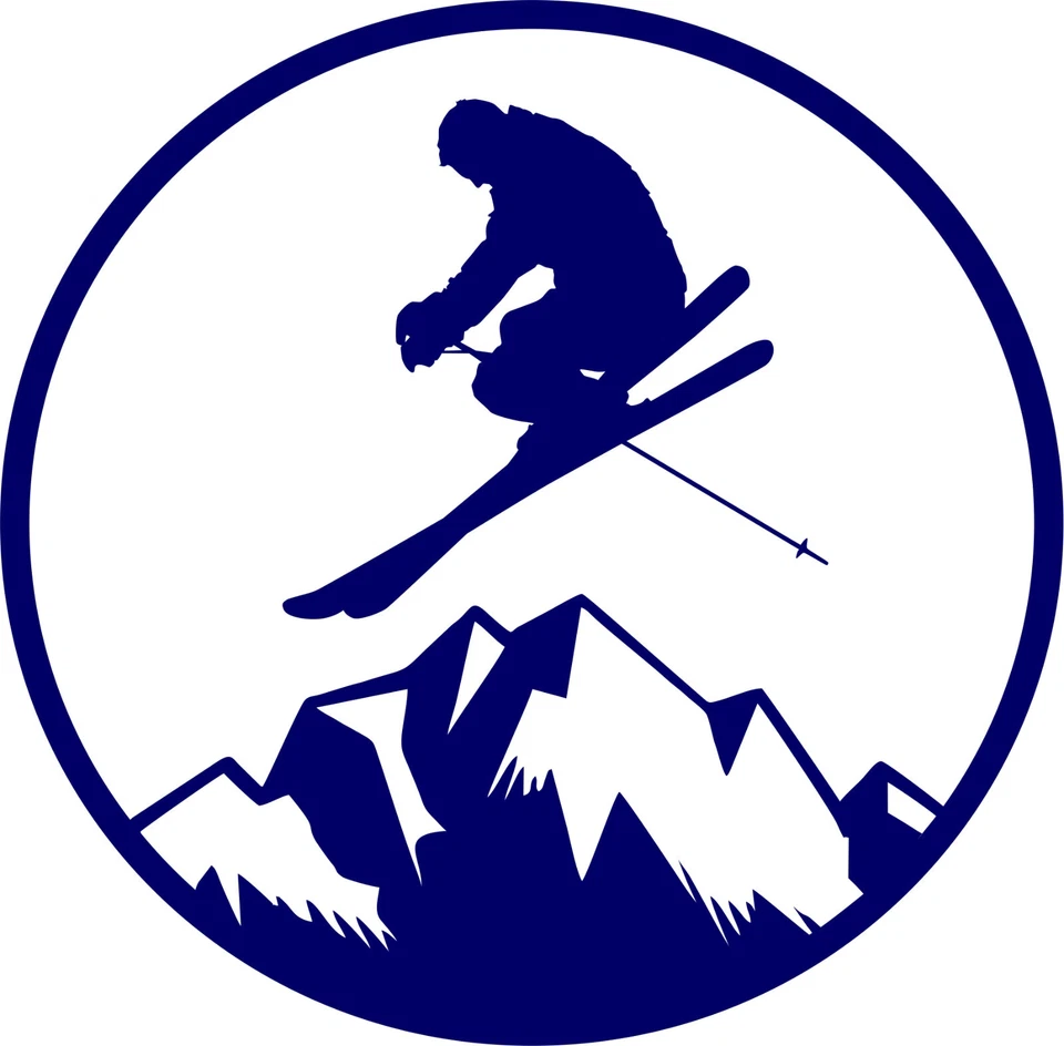 MARKENLOS Autoaufkleber Skiing Ski 029 Aufkleber, Sticker skifahren