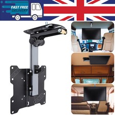 17"-37" Folding Ceiling TV Bracket Wall Mount Tilt Swivel Caravan Motorhome Boat