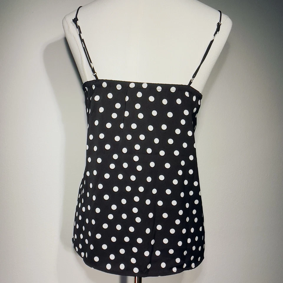 Y2K Polka Dot Print Babydoll Cami Top Women’s Size XXS Corpwear Dark Academia - Image 4 of 4
