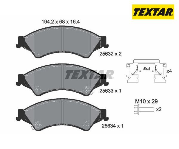 Bremsbelagsatz, Scheibenbremse Q+ Textar 2563201 FüR Ford-image