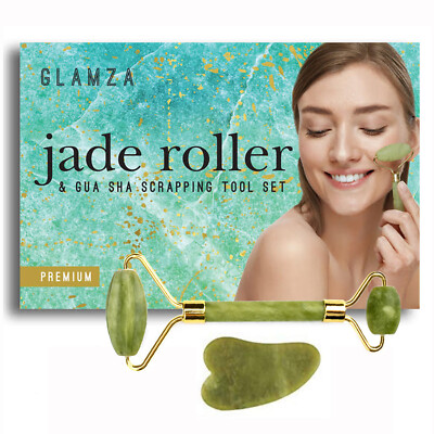 Original Jade Roller Gesichtsmassage & Gua Sha Schaber Set Anti Aging Gesicht Kit