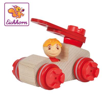 Eichhorn 100039104 - Constructor Maxi Feuerwehrauto, 13-tlg., Holz-Konstruktions
