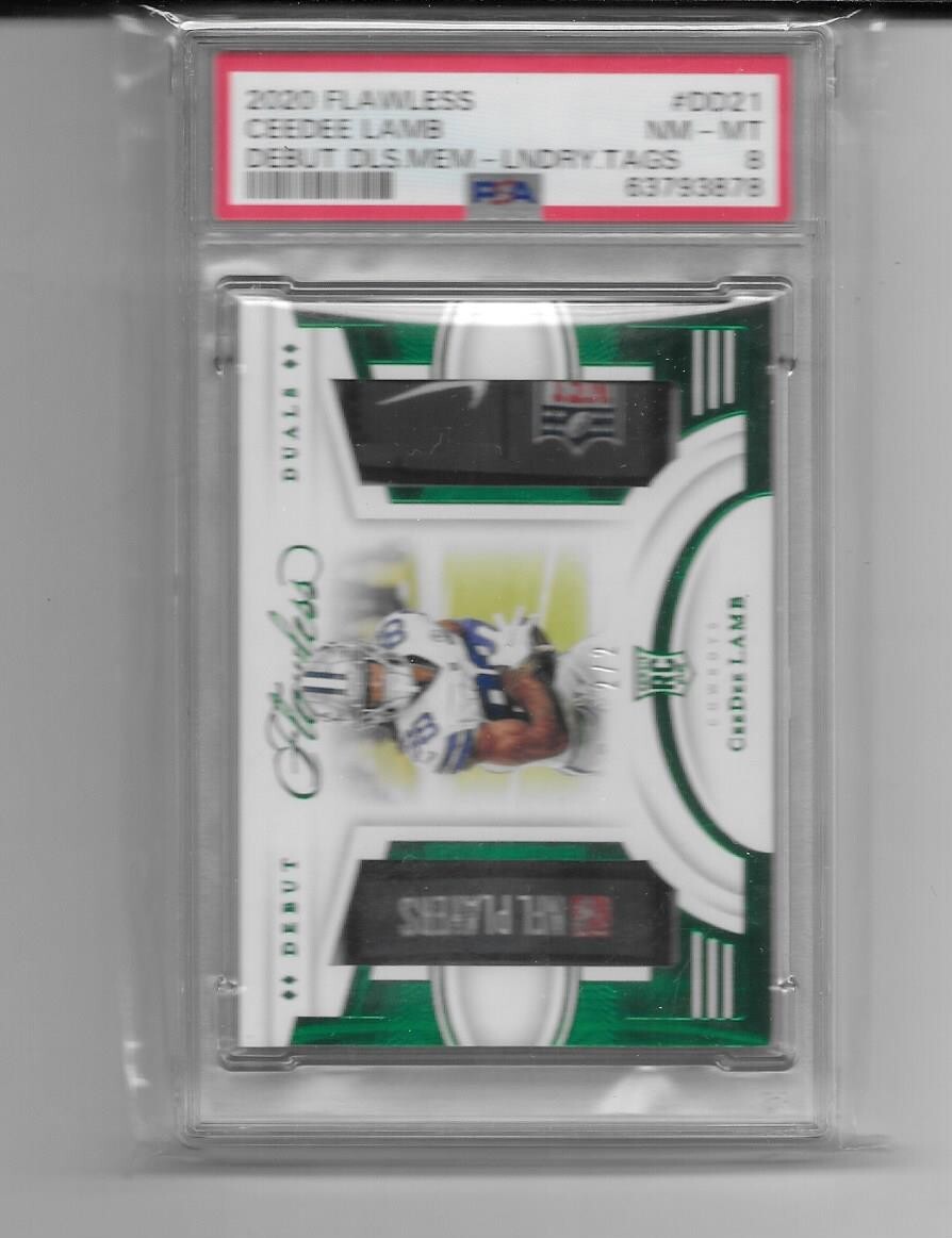 CeeDee Lamb Panini Flawless Debut Duals Memorabilia #DD21 Laundry Tags