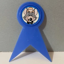 Vintage 1990's ShowBiz Pizza Time Inc Chuck E. Cheese Blue Plastic Ribbon