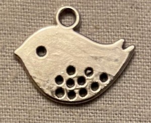 LITTLE BIRD Jewelry Charm or Pendant - Pewter Flat Charm ⅝"x ⅜" - TWEET TWITTER