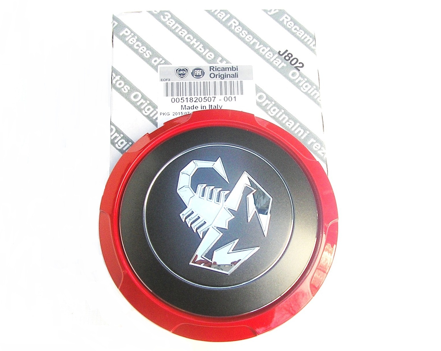 ABARTH FIAT 500 & PUNTO EVO Genuine Alloy Wheel Center Cap Cover Set
