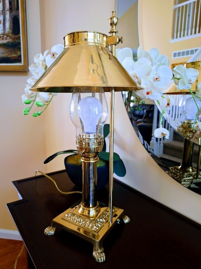 Paris-Istanbul Orient Express Brass Lamp With Adjustable Shade | eBay