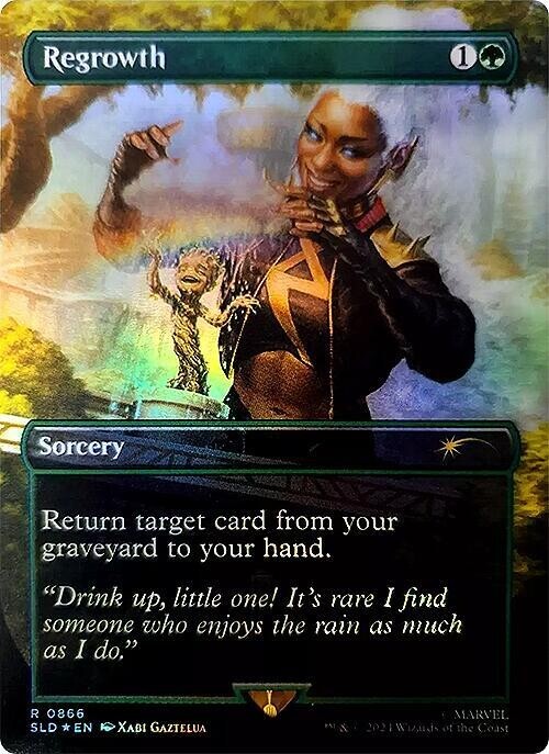 Regrowth Borderless R Foil #866 | SLD Marvel Secret Lair Regrowth Borderless R Foil #866 | SLD Marvel Secret Lair