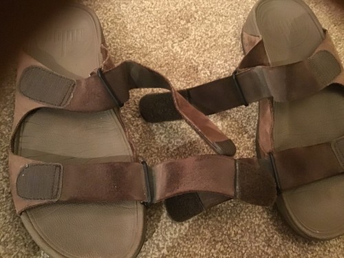 Chanclas FitFlop de cuero chocolate para dama 8/42 Reino Unido en muy buena condición - Imagen 8 de 8