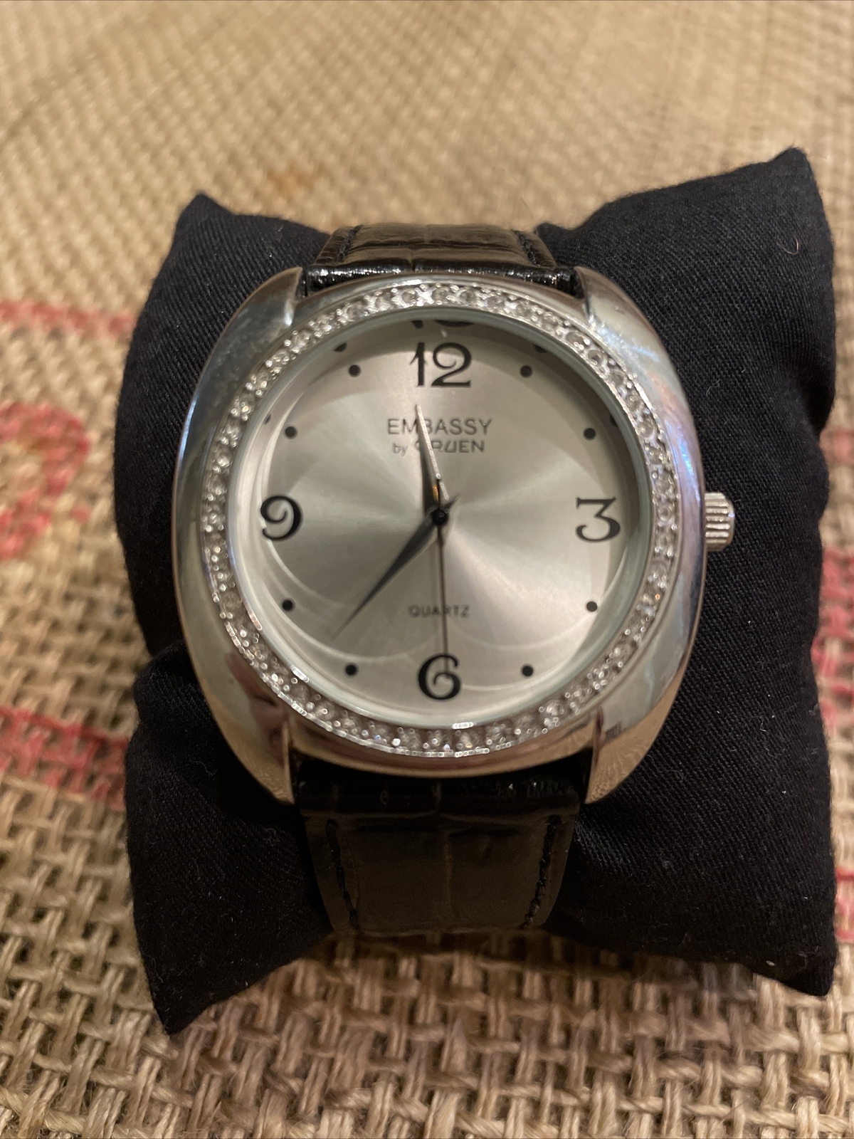 Embassy by Gruen women's dress watch. Jewel bevel. GEM3177L, 361, PC21