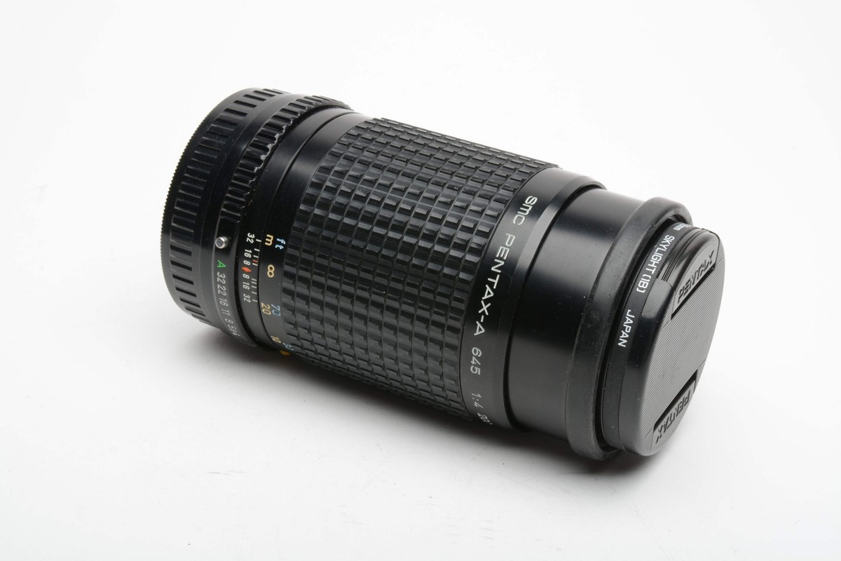 Pentax SMC 645-A 200mm F4 lens w/Sky + Caps, Very Nice! | eBay