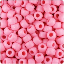 BeadTin Baby Pink Matte 9mm Barrel Pony Beads 500pcs