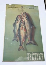 CALENDARIO LAUX AGOSTO 1907 - ASERRADERO D.H. BITTINGER - PECES - CALENDARIO MUY RARO