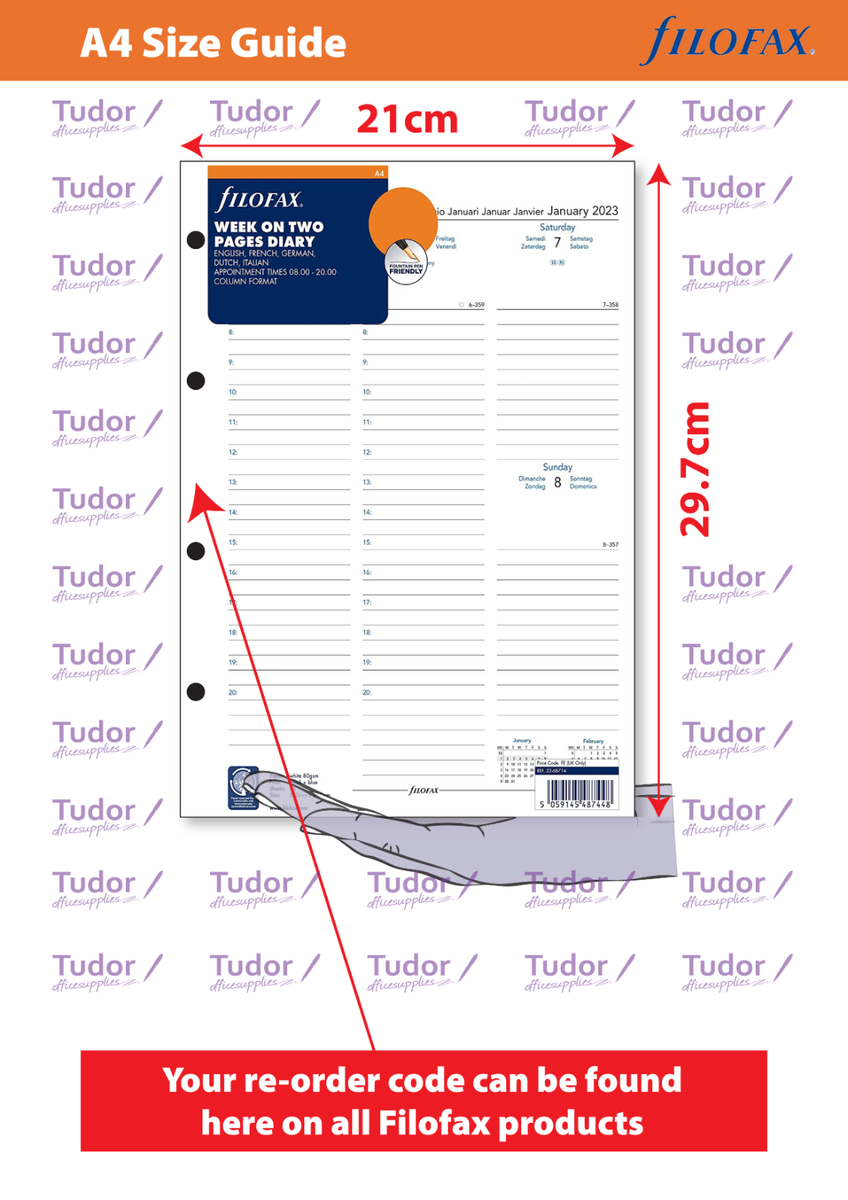 2026 Diary Refill – Week On Two Pages, A5 Or Personal Size, With Monthly Tabs – GENXON