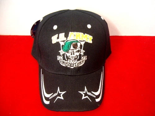 U.S. ARMY BLACK  BASEBALL STYLE EMBROIDED ADJUSTABLE HAT - product listing photo