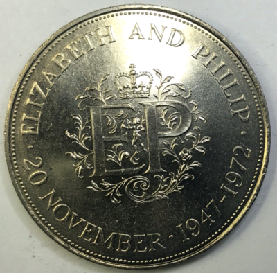 UNITED KINGDOM SILVER WEDDING CROWN 1947-1972 Elizabeth II/ PRICE