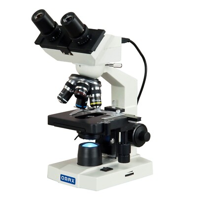 OMAX MD82 Series 40-2000X Binocular Compound LED Microscope Built-in 1.3M Camera