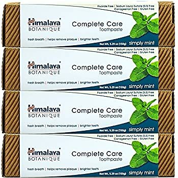 Himalaya Complete Care toothpaste - Simply Mint 5.29 oz/150 gm (4 Pack) Natural,