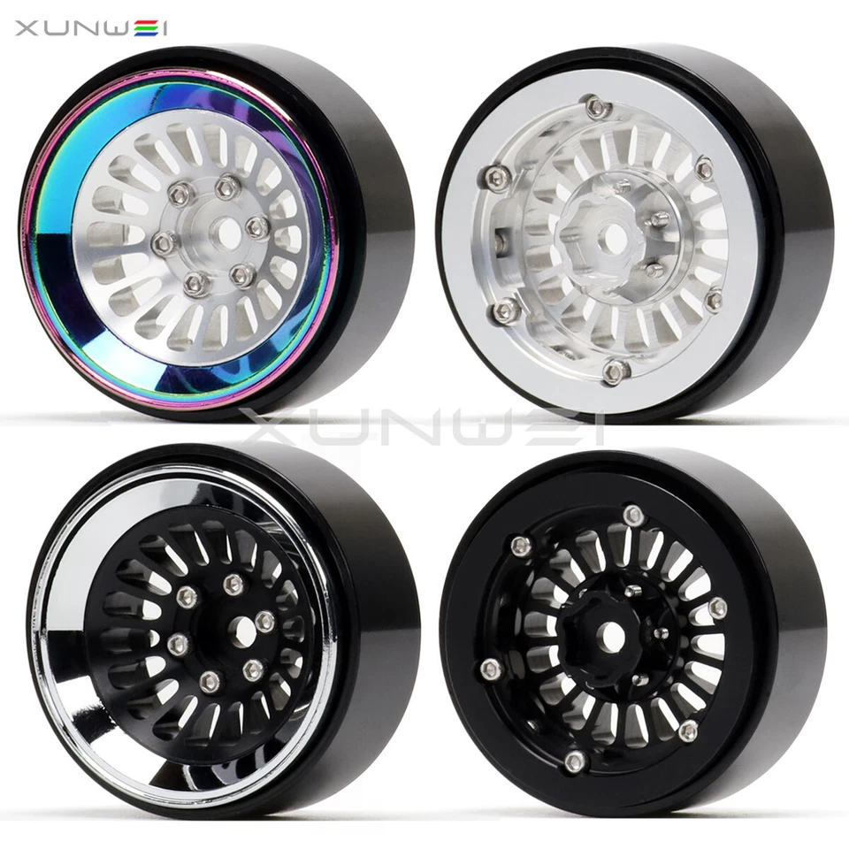 1.3 inch Beadlock Wheel Rim for RC 1/18 1/24 Axial SCX24 TRX4M Crawler Car Truck - Image 3 of 4