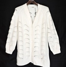 ELIE TAHARI   WOMEN'S OFF WHITE CASHMERE COMFORT WINTER CARDIGAN