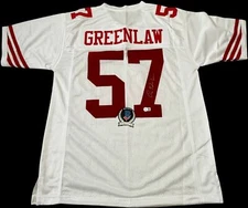 DRE GREENLAW SIGNED SAN FRANCISCO 49ERS CUSTOM JERSEY BECKETT BAS COA BP20098