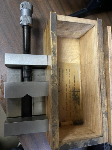 Poland 26/3769 Precision Vise in Wooden Case - See pics/desc. used.
