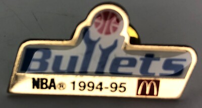 Washington Bullets Basketball 1994 1995 NBA Team McDonalds Collector Pin Pinback