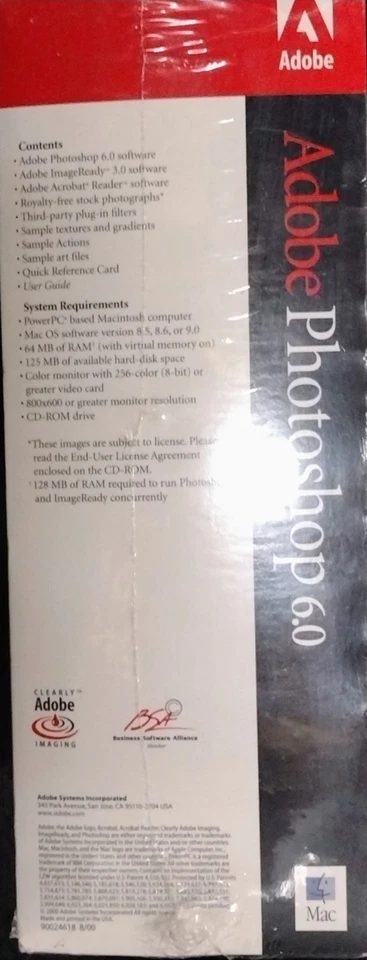 ADOBE PHOTOSHOP 6.0 UPGRADE SEALED IN PACKAGE V6 MAC - Image 3 of 4