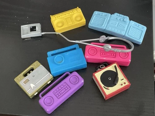 Lot #1  Vintage Barbie Radios, Record Players, Cassette Player