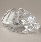 Steuben Crystal Turtle Hand Cooler Lloyd Atkins 5514 Figurine Paperweight Signed