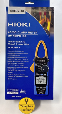 HIOKI Clamp Meter CM4375-50 True RMS 1000A AC/DC Auto-detection Weigth 350g