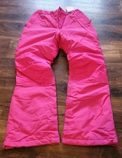 Y10 Girls Size 12 Lands End Squall Snow Pants Bright Magenta NWT Grow Alongs