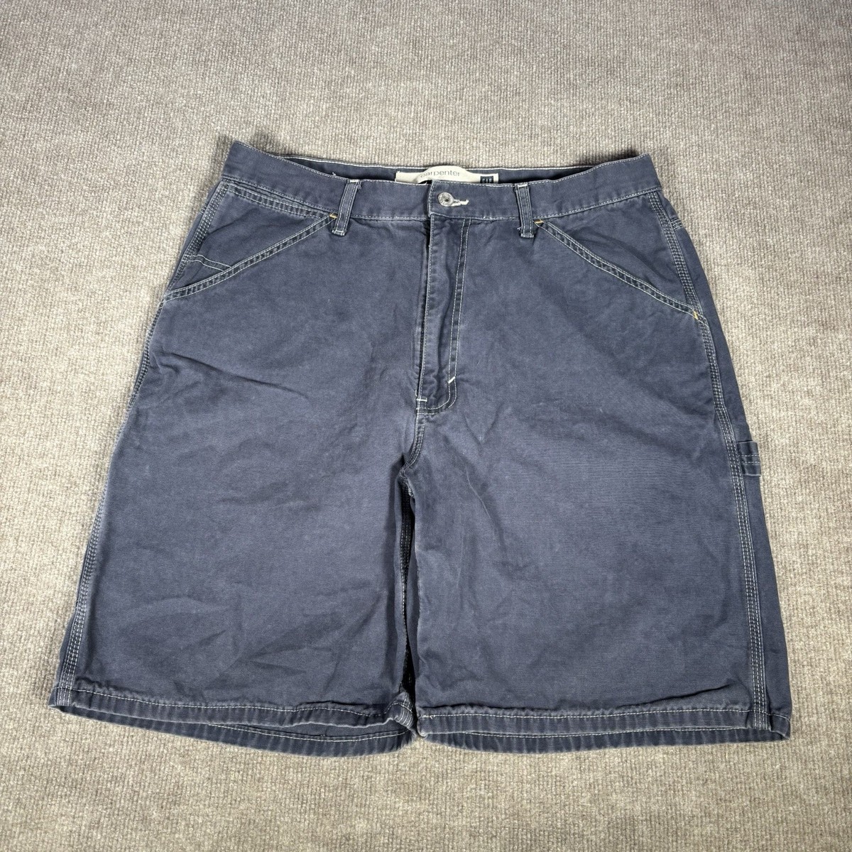 パンツ CC Baggy Cotton Canvas Painter Shorts 35 Vintage GAP Carpenter Shorts Mens 35 (Tag 36) Blue Canvas Loose