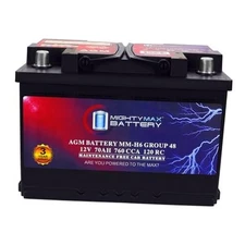  MM-H6 Start and Stop Car BCI Group Size 48 12V 70 AH, 120RC, 760 CCA Group 48