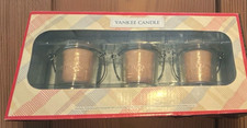 Yankee Candle Set of 3 Beige Jar Candles with Glass Holders Included