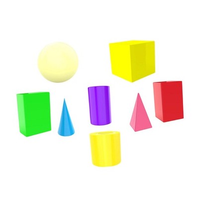 Spielblöcke mit geometrischen Körpern 3D-Formen für Lehrer im Vorschulalter